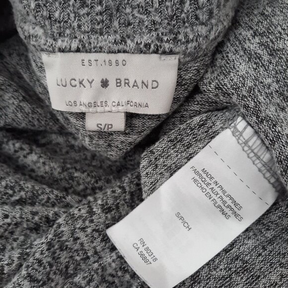 Lucky Brand Cloud V-Neck Knit Long Sleeve Sweater Oversized - Picture 8 of 8